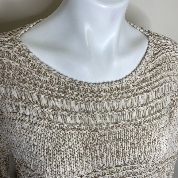 BCBGMaxAzira mixed stitch off white sweater, NWT, XXS - Picture 2 of 8